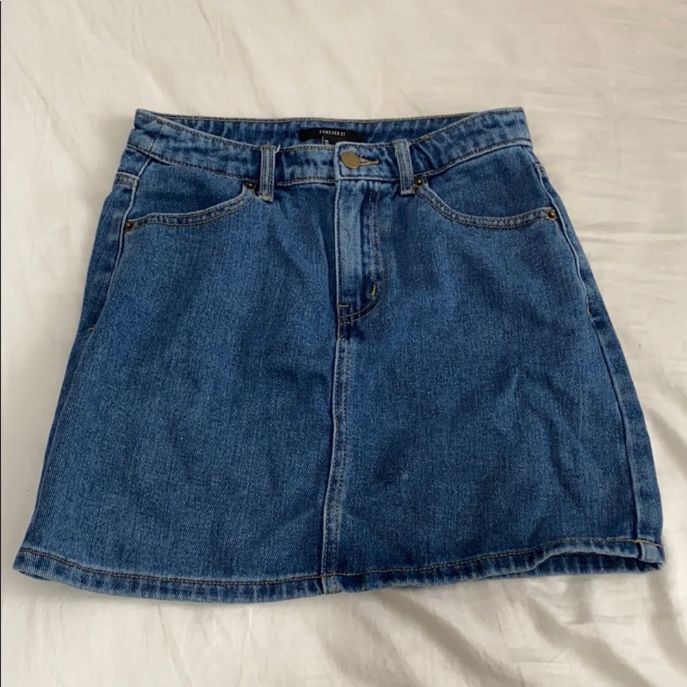 Denim mini skirt